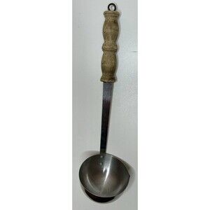 Vintage Ladle - Stainless with carved Wood Handle, Unbranded Made In Japan